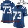 Blue Home Embroidered Ed George Indianapolis Colts #73 Stitched Jersey