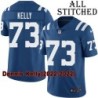 Blue Home Embroidered Dennis Kelly Indianapolis Colts #73 Stitched Jersey