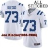 White Embroidered Joe Klecko Indianapolis Colts #73 Stitched Jersey