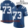 Blue Home Embroidered Seth Olsen Indianapolis Colts #73 Stitched Jersey