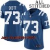 Blue Home Embroidered Jake Scott Indianapolis Colts #73 Stitched Jersey