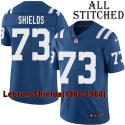 Blue Home Embroidered Lebron Shields Indianapolis Colts #73 Stitched Jersey
