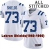 White Embroidered Lebron Shields Indianapolis Colts #73 Stitched Jersey