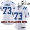White Embroidered Jaimie Thomas Indianapolis Colts #73 Stitched Jersey