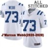 White Embroidered J'Marcus Webb Indianapolis Colts #73 Stitched Jersey