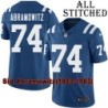 Blue Home Embroidered Sid Abramowitz Indianapolis Colts #74 Stitched Jersey