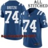 Blue Home Embroidered Bob Brotzki Indianapolis Colts #74 Stitched Jersey