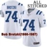 White Embroidered Bob Brotzki Indianapolis Colts #74 Stitched Jersey