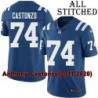 Blue Home Embroidered Anthony Castonzo Indianapolis Colts #74 Stitched Jersey