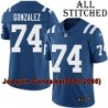 Blue Home Embroidered Joaquin Gonzalez Indianapolis Colts #74 Stitched Jersey