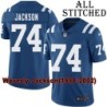 Blue Home Embroidered Waverly Jackson Indianapolis Colts #74 Stitched Jersey