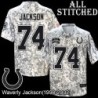 Camo Embroidered Waverly Jackson Indianapolis Colts #74 Stitched Jersey