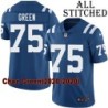 Blue Home Embroidered Chaz Green Indianapolis Colts #75 Stitched Jersey
