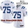 White Embroidered Chaz Green Indianapolis Colts #75 Stitched Jersey