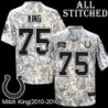 Camo Embroidered Mitch King Indianapolis Colts #75 Stitched Jersey