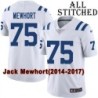 White Embroidered Jack Mewhort Indianapolis Colts #75 Stitched Jersey