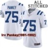 White Embroidered Irv Pankey Indianapolis Colts #75 Stitched Jersey