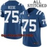 Blue Home Embroidered Guy Reese Indianapolis Colts #75 Stitched Jersey