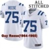 White Embroidered Guy Reese Indianapolis Colts #75 Stitched Jersey