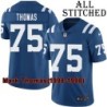Blue Home Embroidered Mark Thomas Indianapolis Colts #75 Stitched Jersey