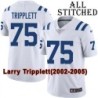 White Embroidered Larry Tripplett Indianapolis Colts #75 Stitched Jersey