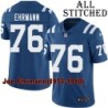 Blue Home Embroidered Joe Ehrmann Indianapolis Colts #76 Stitched Jersey