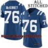 Blue Home Embroidered Steve McKinney Indianapolis Colts #76 Stitched Jersey