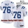 White Embroidered Jerome Sally Indianapolis Colts #76 Stitched Jersey