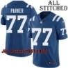 Blue Home Embroidered Jim Parker Indianapolis Colts #77 Stitched Jersey
