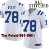 White Embroidered Tim Foley Indianapolis Colts #78 Stitched Jersey