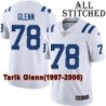 White Embroidered Tarik Glenn Indianapolis Colts #78 Stitched Jersey