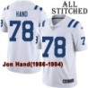 White Embroidered Jon Hand Indianapolis Colts #78 Stitched Jersey