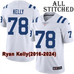 White Embroidered Ryan Kelly Indianapolis Colts #78 Stitched Jersey