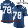 Blue Home Embroidered Ray Krouse Indianapolis Colts #78 Stitched Jersey