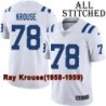 White Embroidered Ray Krouse Indianapolis Colts #78 Stitched Jersey