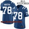 Blue Home Embroidered Greg Murtha Indianapolis Colts #78 Stitched Jersey
