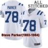 White Embroidered Steve Parker Indianapolis Colts #78 Stitched Jersey