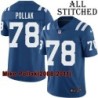 Blue Home Embroidered Mike Pollak Indianapolis Colts #78 Stitched Jersey