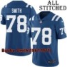 Blue Home Embroidered Bubba Smith Indianapolis Colts #78 Stitched Jersey