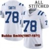 White Embroidered Bubba Smith Indianapolis Colts #78 Stitched Jersey