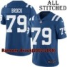 Blue Home Embroidered Raheem Brock Indianapolis Colts #79 Stitched Jersey