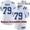 White Embroidered Raheem Brock Indianapolis Colts #79 Stitched Jersey
