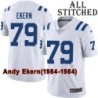 White Embroidered Andy Ekern Indianapolis Colts #79 Stitched Jersey
