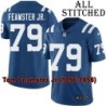 Blue Home Embroidered Tom Feamster Jr. Indianapolis Colts #79 Stitched Jersey