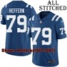 Blue Home Embroidered Shawn Heffern Indianapolis Colts #79 Stitched Jersey