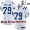 White Embroidered Shawn Heffern Indianapolis Colts #79 Stitched Jersey