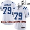 White Embroidered Greg Johnson Indianapolis Colts #79 Stitched Jersey