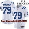 White Embroidered Tony Mandarich Indianapolis Colts #79 Stitched Jersey