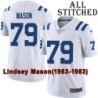 White Embroidered Lindsey Mason Indianapolis Colts #79 Stitched Jersey