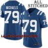 Blue Home Embroidered Lou Michaels Indianapolis Colts #79 Stitched Jersey